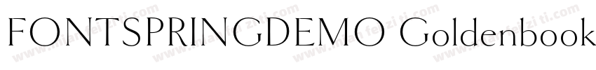 FONTSPRINGDEMO Goldenbook Bold字体转换